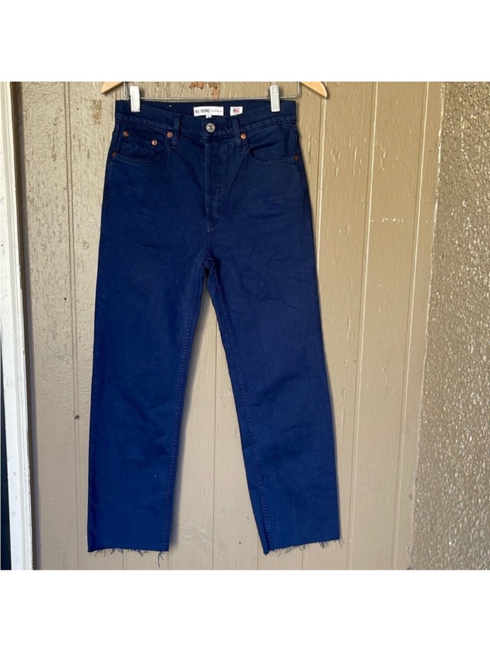 Re/Done Stovepipe Jeans in navy Size 25